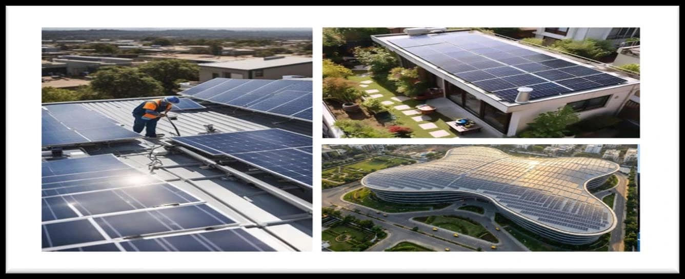 Industrial and rooftop solar installations spanning engineering and execution